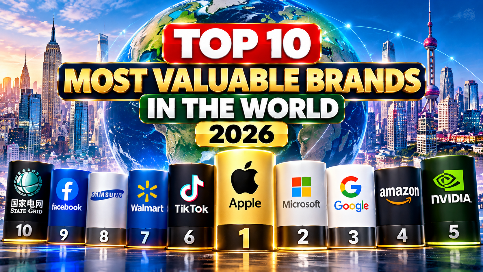 Top 10 most valuable brands in the world in 2026