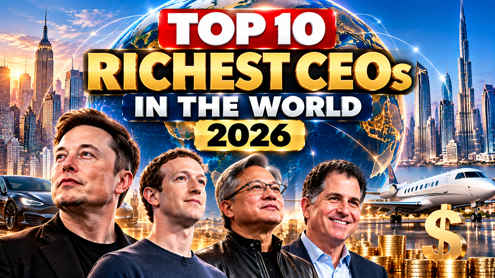 Top 10 richest CEOs in the world in 2026